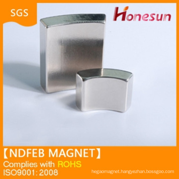 2016 strong neodymium segment shape magnet china supplier